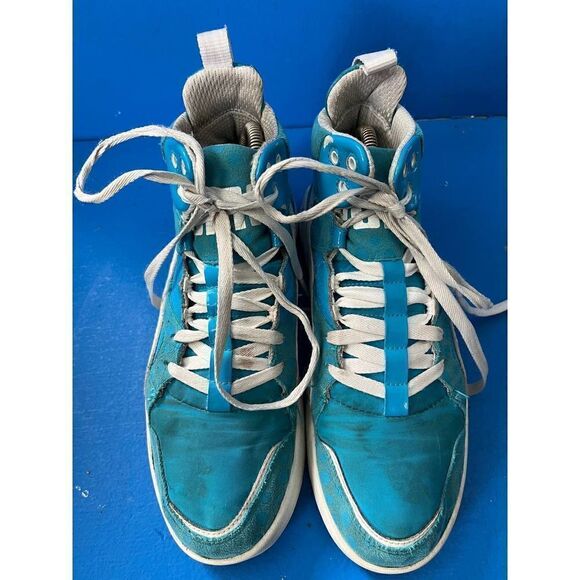 Puma Slip Stream Mid Leather Trainers 355648 01 Blue Us Size 8 - Picture 3 of 6